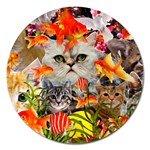 Aquarium Life Cropped Magnet 5  (Round) Front