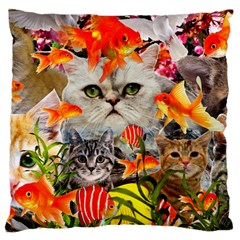 Aquarium Life Cropped Large Cushion Case (one Side) by impacteesstreetwearcollage