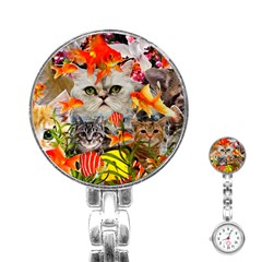 Aquarium Life Cropped Stainless Steel Nurses Watch by impacteesstreetwearcollage