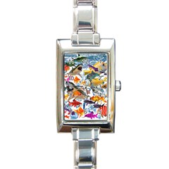 Under The Sea Rectangle Italian Charm Watch by impacteesstreetwearcollage