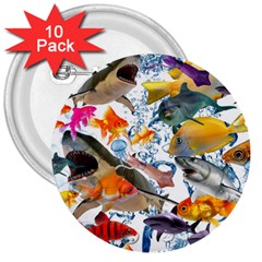 Under The Sea 3  Buttons (10 Pack)  by impacteesstreetwearcollage