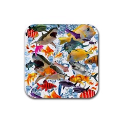 Under The Sea Rubber Coaster (square)  by impacteesstreetwearcollage