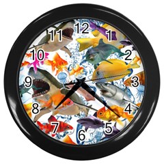 Under The Sea Wall Clock (black) by impacteesstreetwearcollage