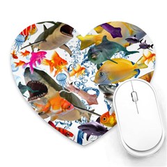 Under The Sea Heart Mousepads by impacteesstreetwearcollage