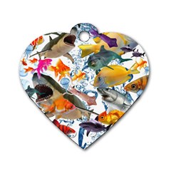 Under The Sea Dog Tag Heart (one Side) by impacteesstreetwearcollage