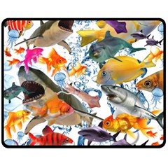 Under The Sea Fleece Blanket (medium)  by impacteesstreetwearcollage