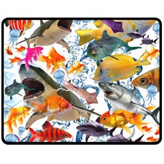 Under The Sea Double Sided Fleece Blanket (medium)  by impacteesstreetwearcollage