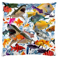 Under The Sea Large Flano Cushion Case (two Sides) by impacteesstreetwearcollage