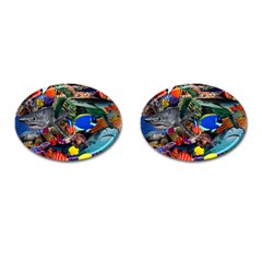 Under The Sea 5 Cufflinks (oval) by impacteesstreetwearcollage