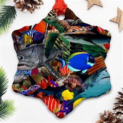 Under The Sea 5 Snowflake Ornament (two Sides) by impacteesstreetwearcollage