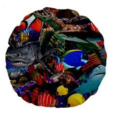 Under The Sea 5 Large 18  Premium Round Cushions by impacteesstreetwearcollage