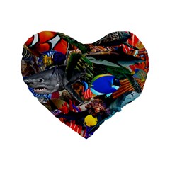 Under The Sea 5 Standard 16  Premium Heart Shape Cushions by impacteesstreetwearcollage