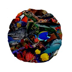 Under The Sea 5 Standard 15  Premium Flano Round Cushions by impacteesstreetwearcollage