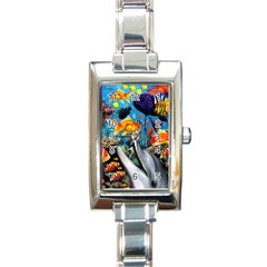 Under The Sea 4 Rectangle Italian Charm Watch by impacteesstreetwearcollage