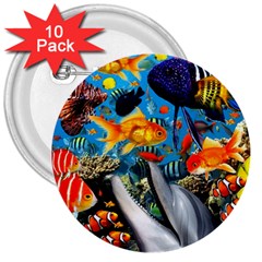 Under The Sea 4 3  Buttons (10 Pack)  by impacteesstreetwearcollage