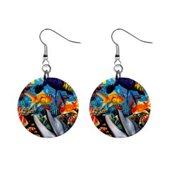 Under The Sea 4 Mini Button Earrings by impacteesstreetwearcollage