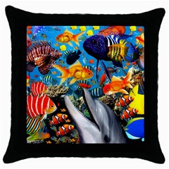 Under The Sea 4 Throw Pillow Case (black) by impacteesstreetwearcollage