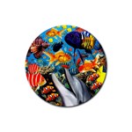 Under The Sea 4 Rubber Coaster (Round)  Front