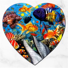 Under The Sea 4 Jigsaw Puzzle (heart) by impacteesstreetwearcollage