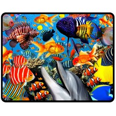 Under The Sea 4 Fleece Blanket (medium)  by impacteesstreetwearcollage