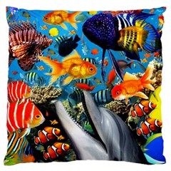 Under The Sea 4 Large Cushion Case (two Sides) by impacteesstreetwearcollage