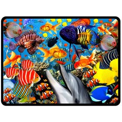 Under The Sea 4 Double Sided Fleece Blanket (large)  by impacteesstreetwearcollage