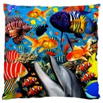 Under The Sea 4 Large Flano Cushion Case (Two Sides) Front