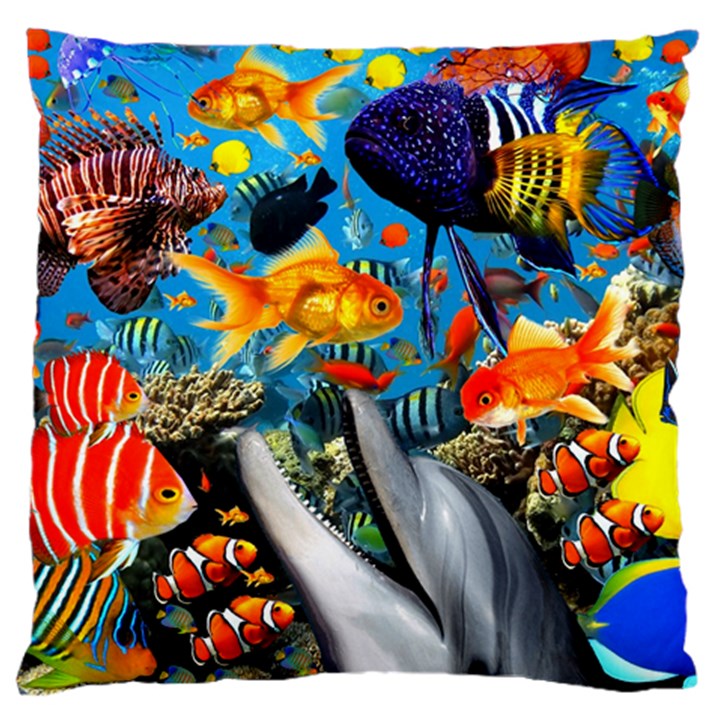 Under The Sea 4 Large Flano Cushion Case (Two Sides)