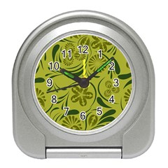 Folk Flowers Pattern  Travel Alarm Clock by Eskimos