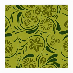 Folk Flowers Pattern  Medium Glasses Cloth (2 Sides) by Eskimos