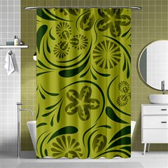 Folk Flowers Pattern  Shower Curtain 48  X 72  (small)  by Eskimos