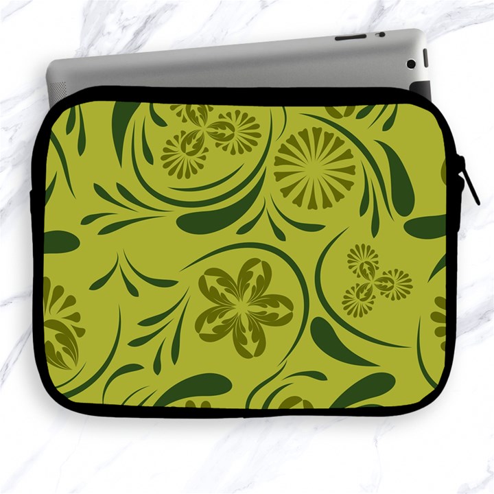 Folk flowers pattern  Apple iPad 2/3/4 Zipper Cases