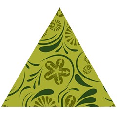 Folk Flowers Pattern  Wooden Puzzle Triangle by Eskimos