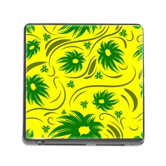 Folk Flowers Pattern  Memory Card Reader (square 5 Slot) by Eskimos