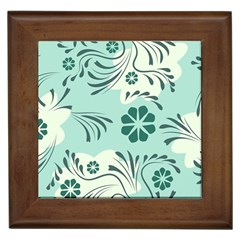 Folk flowers pattern  Framed Tile