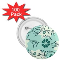 Folk flowers pattern  1.75  Buttons (100 pack) 