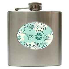 Folk Flowers Pattern  Hip Flask (6 Oz) by Eskimos