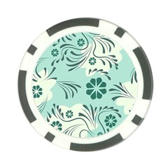 Folk flowers pattern  Poker Chip Card Guard (10 pack)