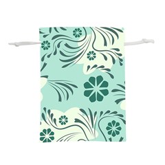 Folk flowers pattern  Lightweight Drawstring Pouch (S)