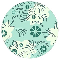 Folk Flowers Pattern  Round Trivet