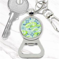 Folk Flowers Pattern  Bottle Opener Key Chain by Eskimos