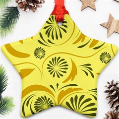 Folk Flowers Pattern  Ornament (star) by Eskimos