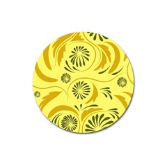 Folk Flowers Pattern  Magnet 3  (round) by Eskimos