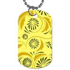 Folk Flowers Pattern  Dog Tag (one Side) by Eskimos