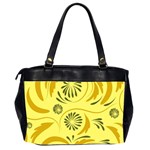 Folk flowers pattern  Oversize Office Handbag (2 Sides) Back