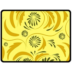 Folk Flowers Pattern  Fleece Blanket (large)  by Eskimos