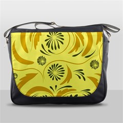 Folk Flowers Pattern  Messenger Bag by Eskimos