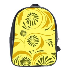 Folk Flowers Pattern  School Bag (xl) by Eskimos