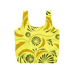 Folk Flowers Pattern  Full Print Recycle Bag (s) by Eskimos