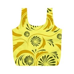 Folk Flowers Pattern  Full Print Recycle Bag (m) by Eskimos